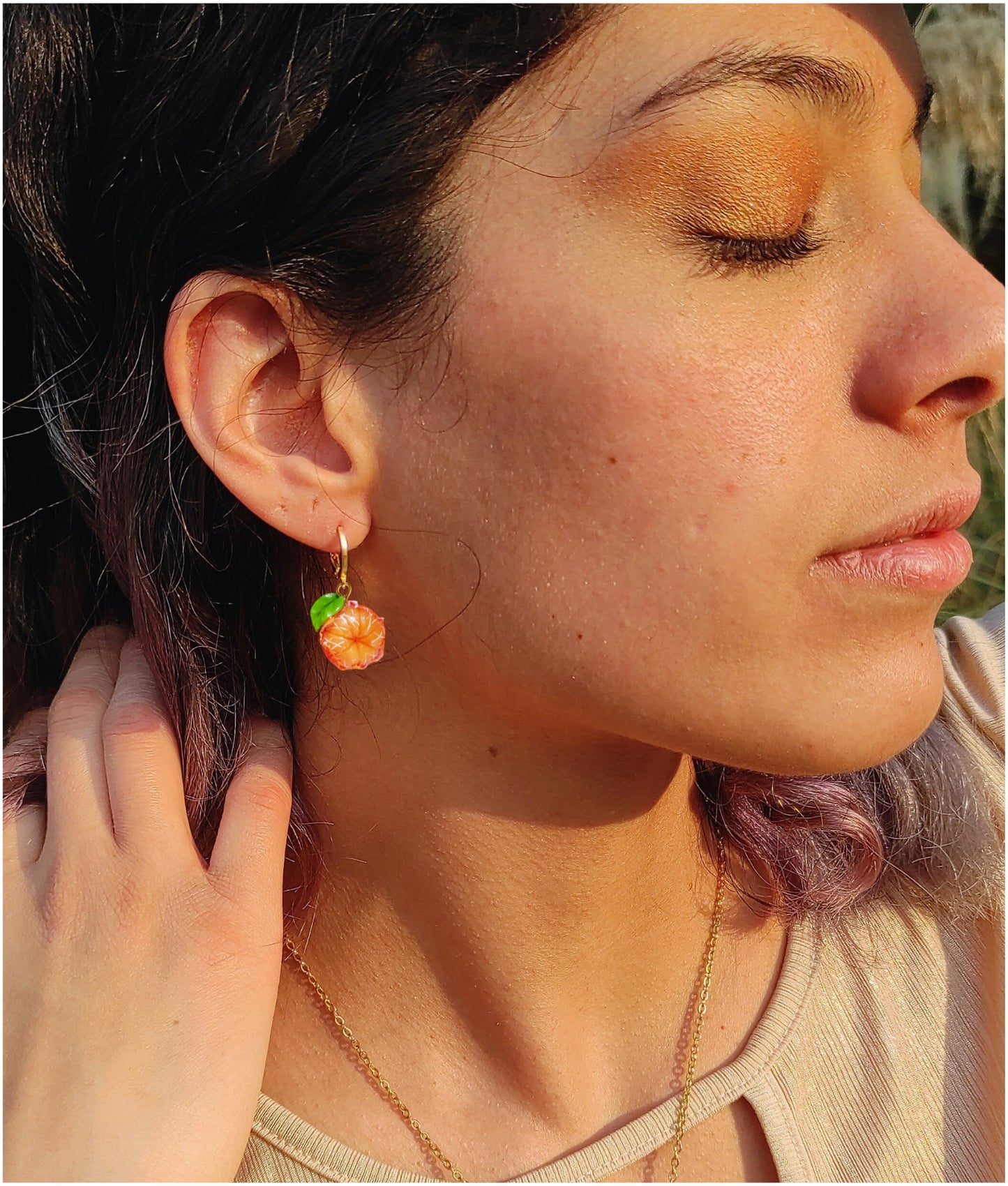 Aretes de mandarina