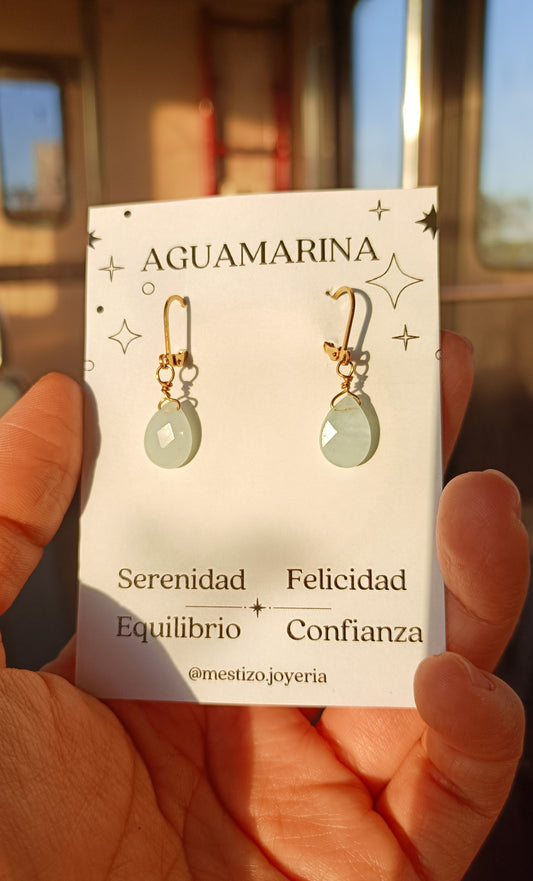 Aretes Aguamarina