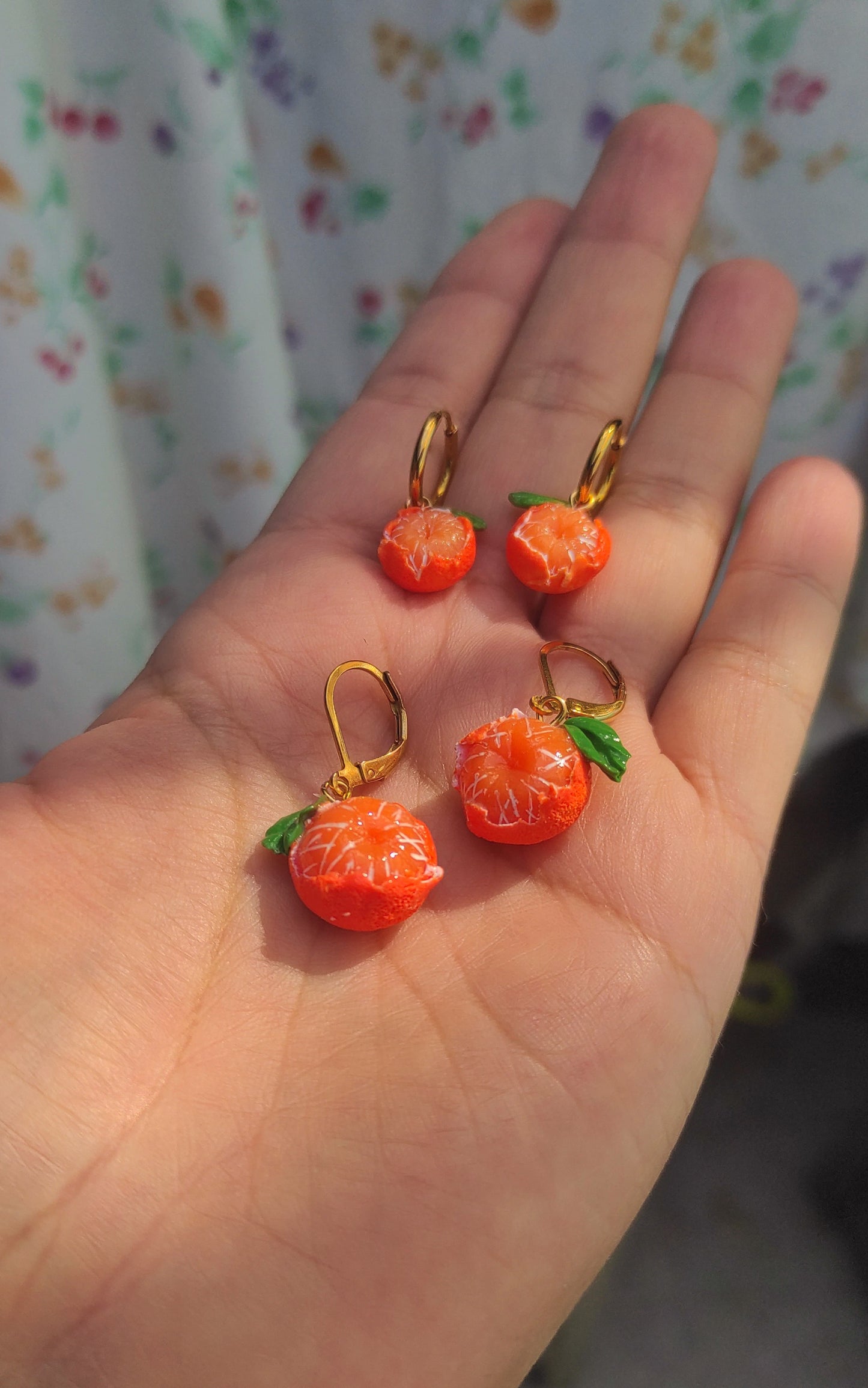 Aretes de mandarina