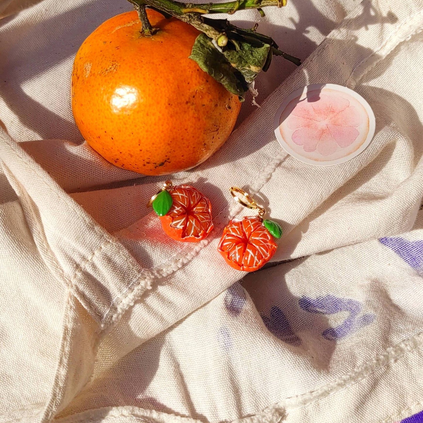 Aretes de mandarina